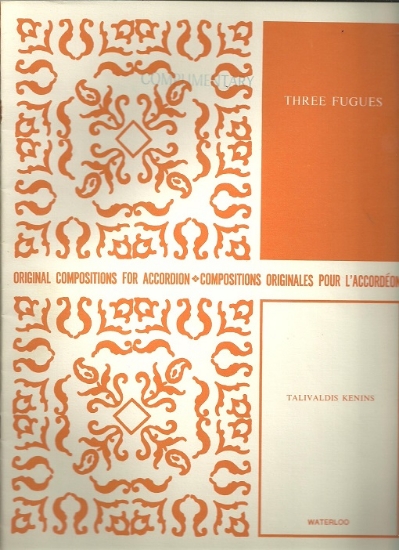 Picture of Three Fugues, Talivaldis Kenins, free bass accordion 