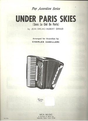 Picture of Under Paris Skies, Jean Drejac & Hubert Giraud, arr. Charles Camilleri, accordion solo
