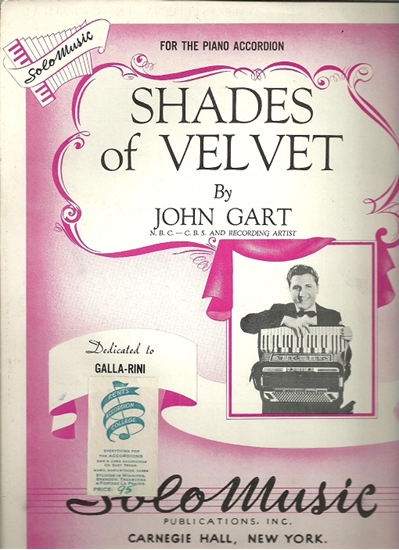 Picture of Shades of Velvet, John Gart, accordion solo 