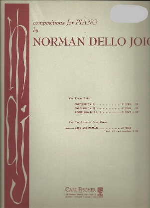 Picture of Aria and Toccata, Norman Dello Joio, piano duo