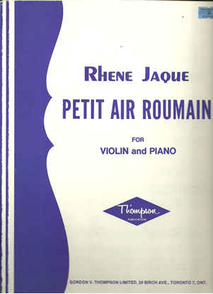 Picture of Petit air Roumain, Rhene Jaque, violin & piano solo