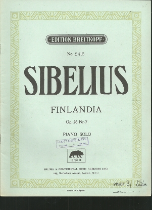 Picture of Finlandia Op. 26 No. 7, Jean Sibelius, piano solo