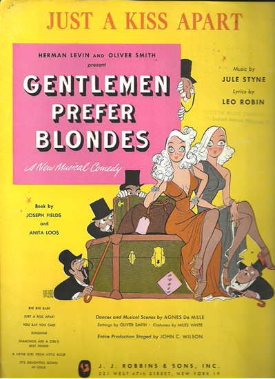 Picture of Just a Kiss Apart, from "Gentlemen Prefer Blondes", Leo Robin & Jules Styne