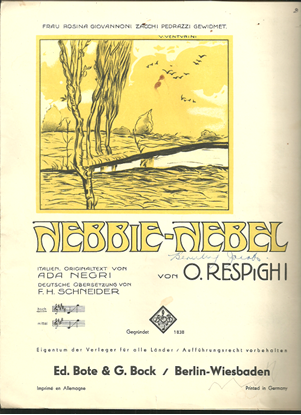 Picture of Nebbie-Nebel, Ada Negri & Ottorino Respighi, high voice solo