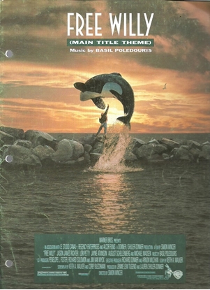 Picture of Free Willy, movie main title theme, Basil Poledouris, piano solo 