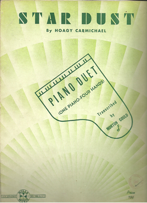 Picture of Star Dust, Hoagy Carmichael, arr. for piano duet by Morton Gould