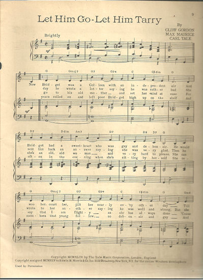 Picture of Let Him Go - Let Him Tarry, Cliff Gorodon/ Max Maurice/ Carl Yale, sung by Bing Crosby, sheet music