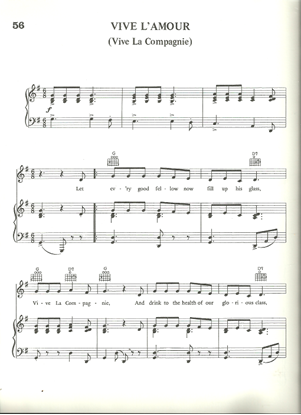 Picture of Vive l'Amour(Vive la compagnie), Canadian folk song, sheet music