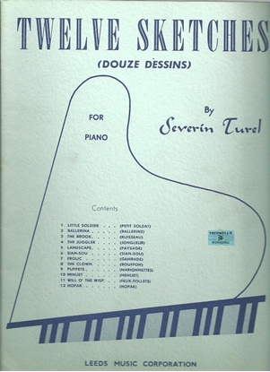 Picture of Twelve Sketches (Douze Dessins), Severin Turel, piano solo songbook