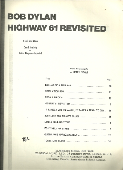 0015440 Bob Dylan Highway 61 Revisited 550 