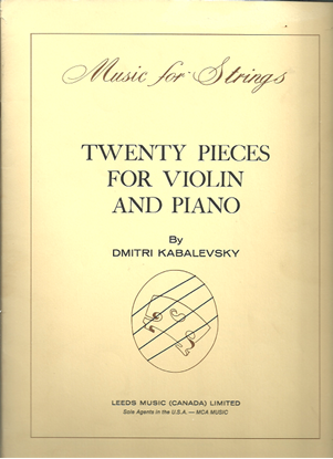 Picture of Dmitri Kabalevsky, Twenty Pieces for Violin and Piano Opus 80