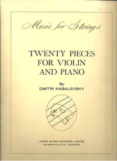 Picture of Dmitri Kabalevsky, Twenty Pieces for Violin and Piano Opus 80