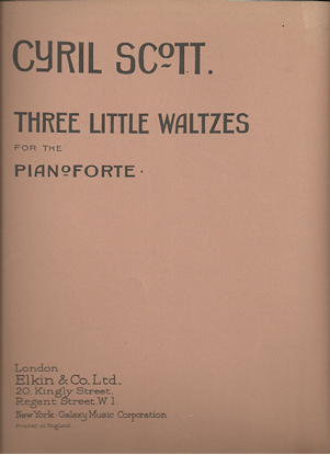 Picture of Three Little Waltzes, Cyril Scott, piano solo 