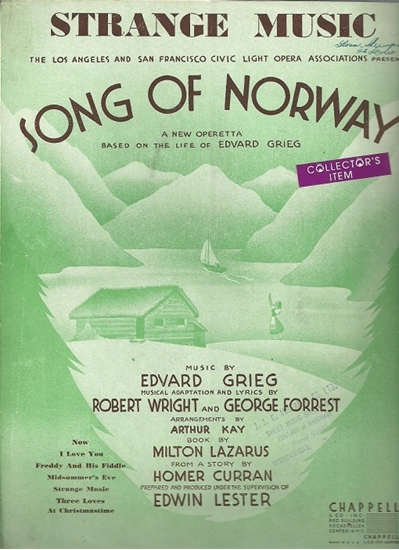 Picture of Strange Music, from "Song of Norway", Edvard Grieg, adapted by Robert Wright & George Forrest