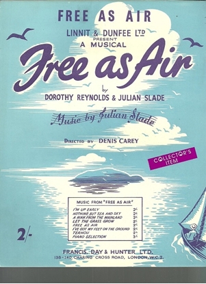 Picture of Free as Air, musical title song, Dorothy Reynolds & Julian Slade