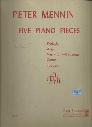 Picture of Five Piano Pieces, Peter Mennin