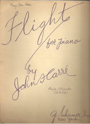 Picture of Flight, John F. Carre Op. 15, piano solo