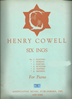 Picture of Six Ings, Henry Cowell, piano solo 