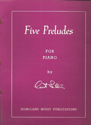 Picture of Five Preludes, Court Stone, piano solo 