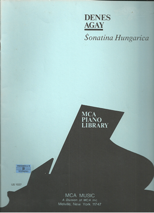 Picture of Sonatina Hungarica, Denes Agay, piano solo 