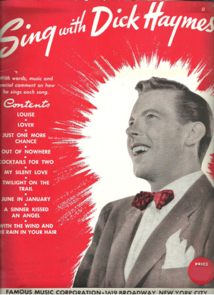 Picture of Sing with Dick Haymes, songbook