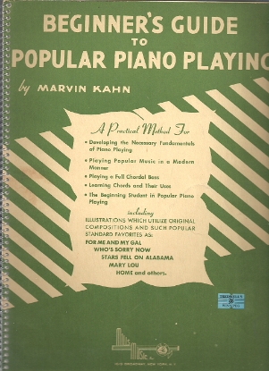 Picture of Beginner's Guide to Popular Piano Playing, Marvin Kahn