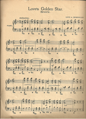 Picture of Love's Golden Star, Louis A. Drumheller, piano solo