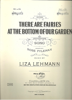 Picture of There are Fairies at the Bottom of Our Garden, Rose Fyleman & Liza Lehmann, high voice solo