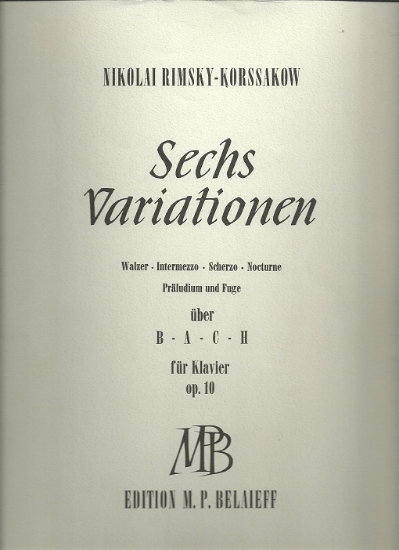 Picture of Six Variations on B-A-C-H Op.10, N.Rimsky-Korsakov