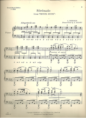 Picture of Serenade from "Petite Suite", Alexander Borodin, transc. Alexander Siloti for piano solo