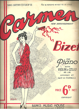 Picture of Carmen, Georges Bizet, transc. for piano trio by G. H. Farnell