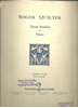 Picture of Study No. 1 from Three Studies Op. 4, Roger Quilter, piano solo