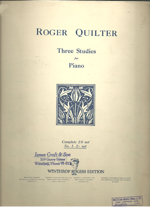 Picture of Study No. 1 from Three Studies Op. 4, Roger Quilter, piano solo