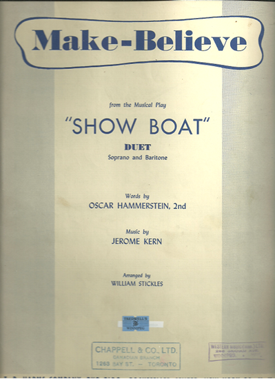 Picture of Make-Believe, from "Show Boat", Oscar Hammerstein & Jerome Kern, vocal duet