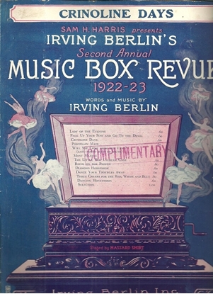 Picture of Crinoline Days, from "Music Box Revue 1922-23", Irving Berlin