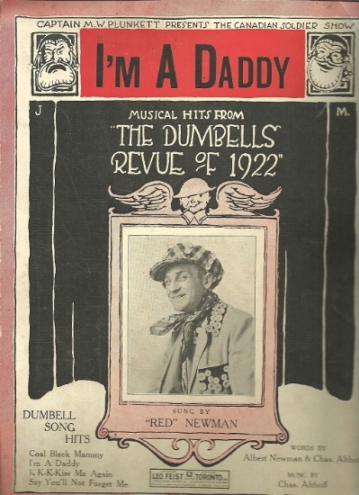 Picture of I'm a Daddy, Chas. Althoff & Red Newman, from Cpt. M. W. Plunkett's Canadian Soldier Show "The Dumbells Revue 0f 1922"