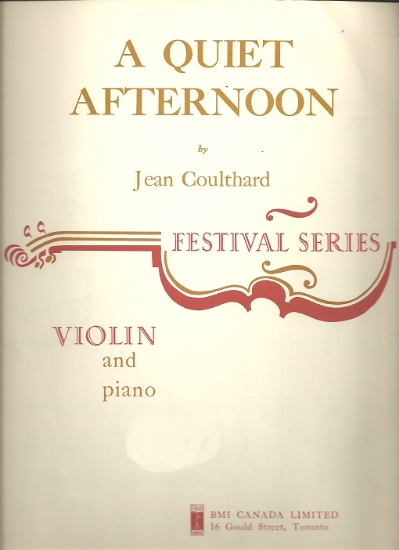 Picture of A Quiet Afternoon, Jean Coulthard, violin & piano solo 