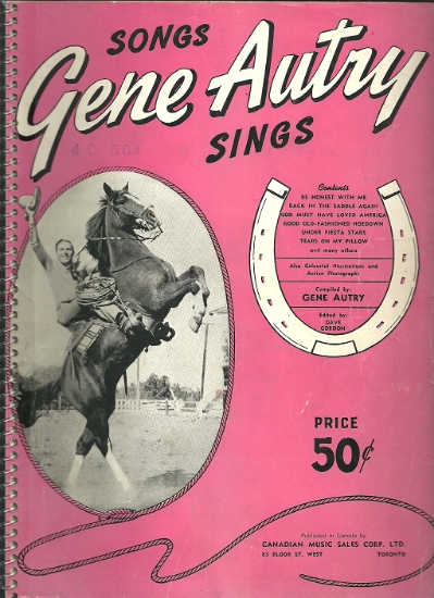 Picture of Songs Gene Autry Sings