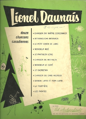 Picture of Douze chansons Canadiennes, Lionel Daumais