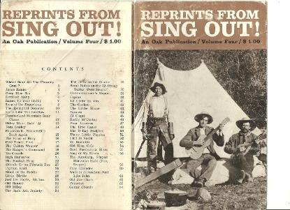 Picture of Reprints from Sing Out Volume  4, The Folk Song Magazine