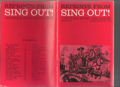 Picture of Reprints from Sing Out Volume  8, The Folk Song Magazine