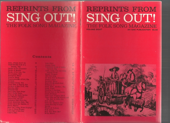 Picture of Reprints from Sing Out Volume  8, The Folk Song Magazine
