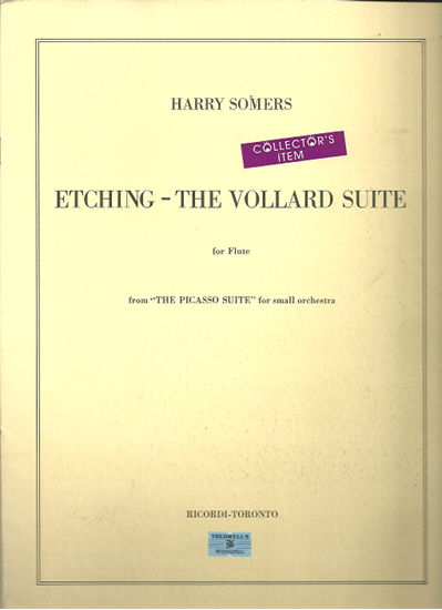 Picture of Etching - The Vollard Suite, from "The Picasso Suite", Harry Somers, unaccompanied flute