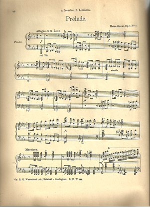 Picture of Prelude, Heino Kaski Op. 4 No. 3, piano solo