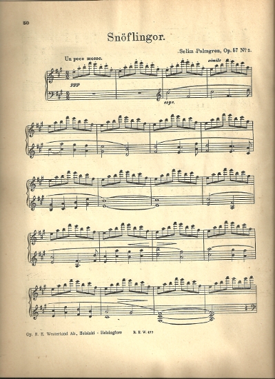 Picture of Snoflingor, Selim Palmgren Op. 57 No. 2