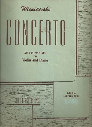 Picture of Violin Concerto No. 1 in F# minor Opus 14, Henri Wieniawski, ed. Leopold Auer