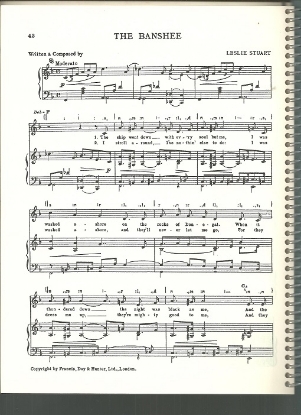 Picture of The Banshee, Leslie Stuart, British Music Hall, pdf copy