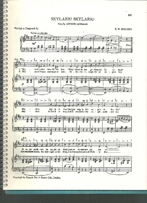 Picture of Skylark Skylark, E. W. Rogers, sung by Arthur Lennard, British Music Hall, pdf copy