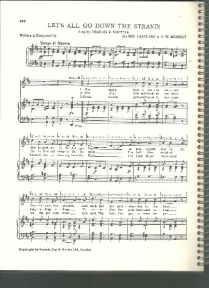 Picture of Let's All Go Down to the Strand, Harry Castling & C. W. Murphy, sung by Charles R. Whittle, British Music Hall, pdf copy