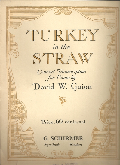 Picture of Turkey in the Straw, David W. Guion, piano solo